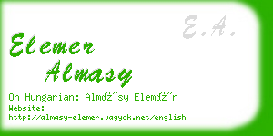 elemer almasy business card